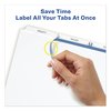 Avery Dennison Print-On Clear Label Dividers, Laser/Inkjet, 3 Tab, Pk25 11445